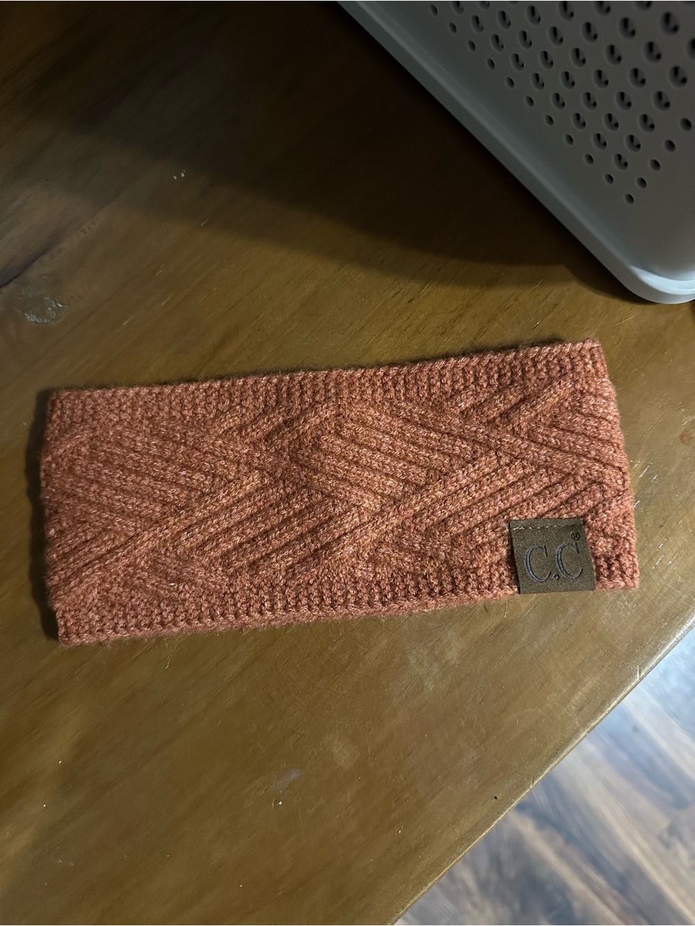 C.C Rust Cable Knit Headband